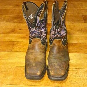 Justin Steel Toe Work Boots Vibram Western 9EE